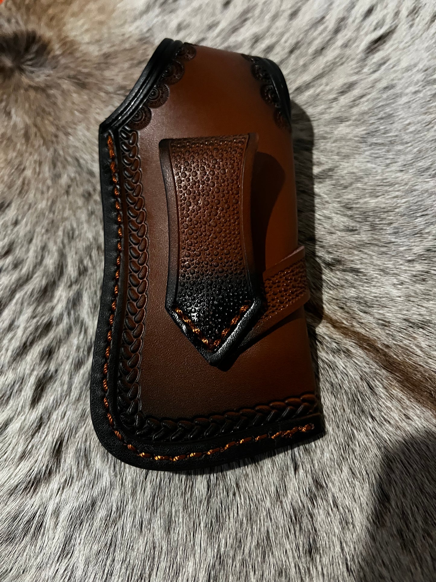Tooled Pocket Knife Pouch