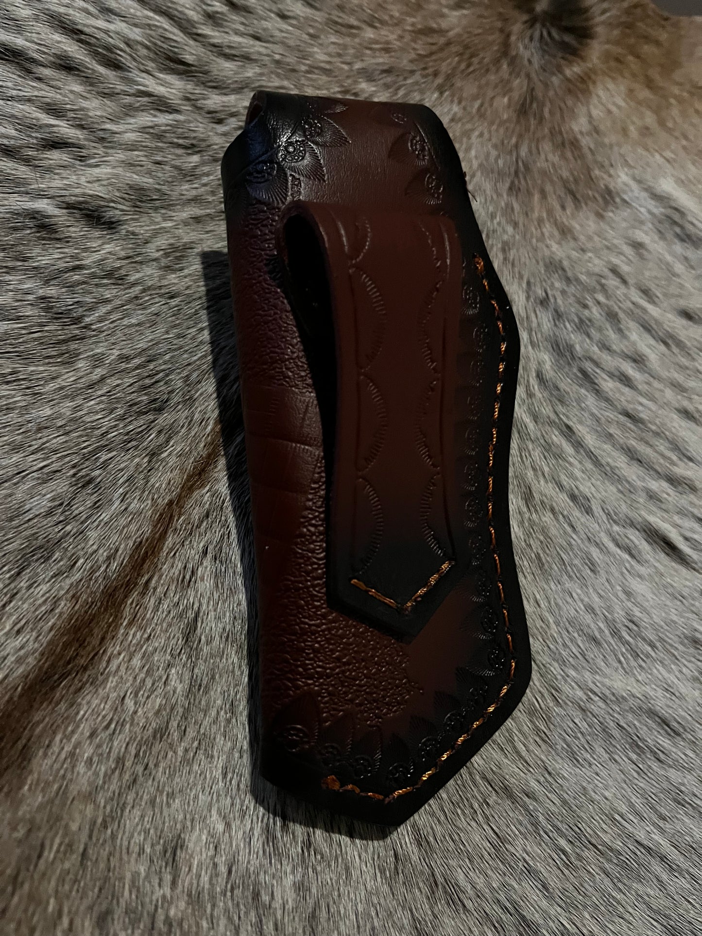 Tooled Pocket Knife Pouch